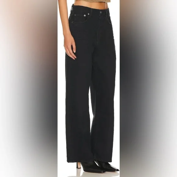 AGOLDE Low-Slung Baggy Jeans • Washed Black • Size 29 • Like New - Picture 3 of 8